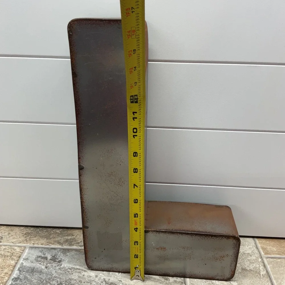 Industrial Metal Letter L Wall Decor 16 Inch Rusted Silver Vintage Marquee Sign